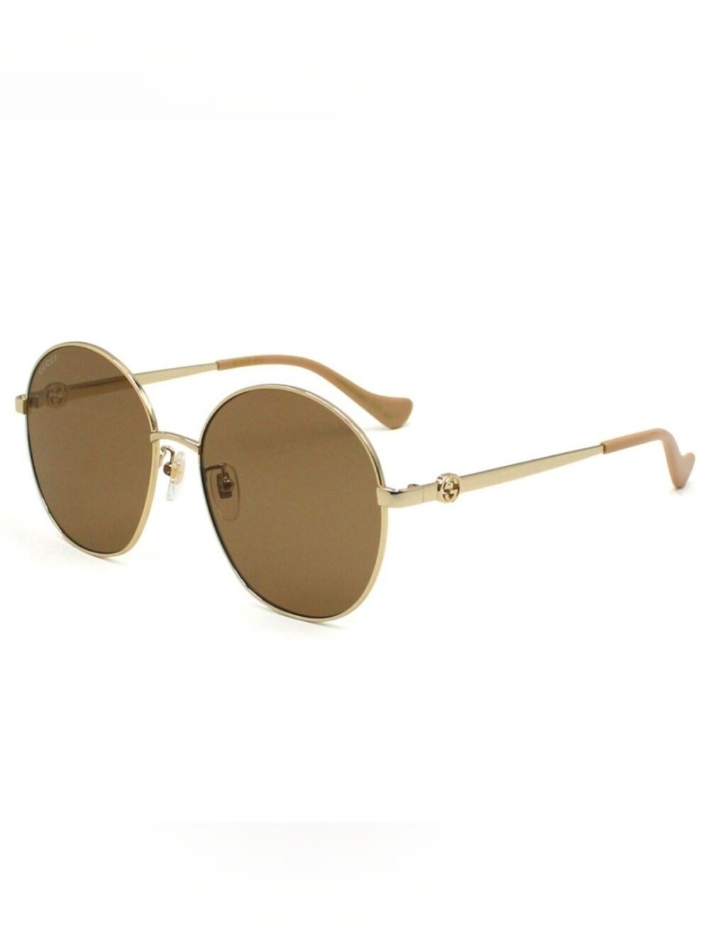 NEW AUTH Gucci GG1090SA-003 Round Gold sunglasses
